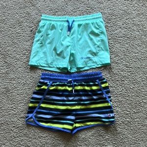 2 pack-Girls 10/12 champion shorts with built in underwear